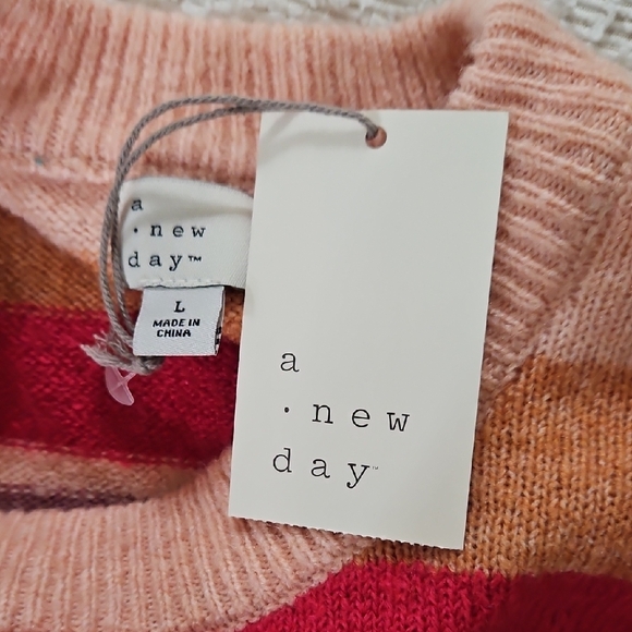 a new day Multicolor Striped Crewneck Sweater - Picture 3 of 3